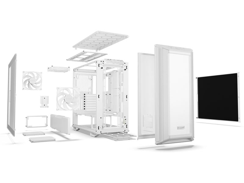 be quiet! PC-Gehäuse Dark Base 701 Weiss Gaming-Gehäuse im Full-Mesh-Design
