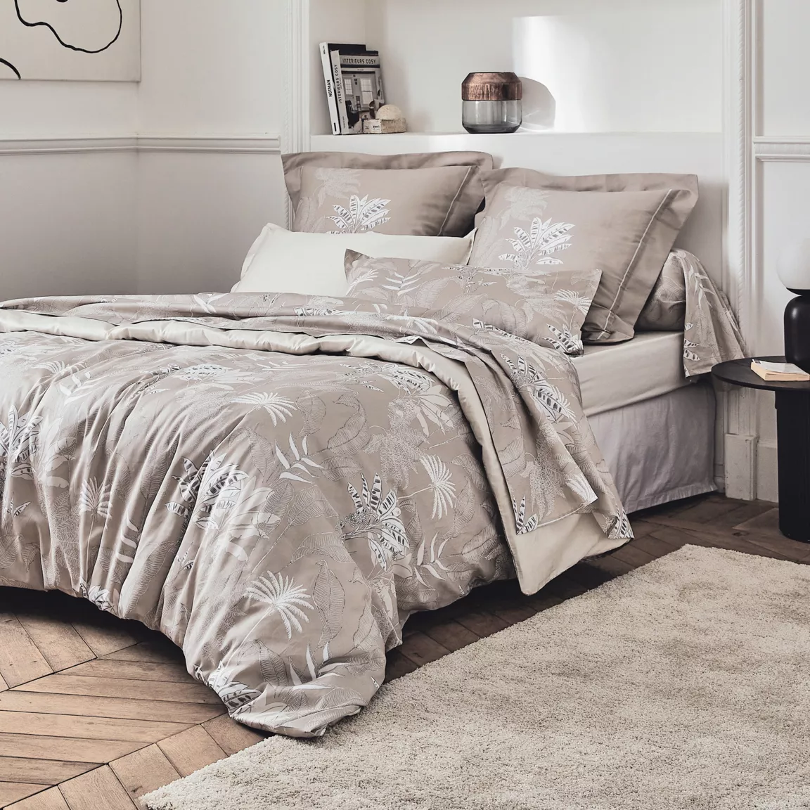 Housse de couette satin de coton (240 x 220 cm) Cayenne Marron