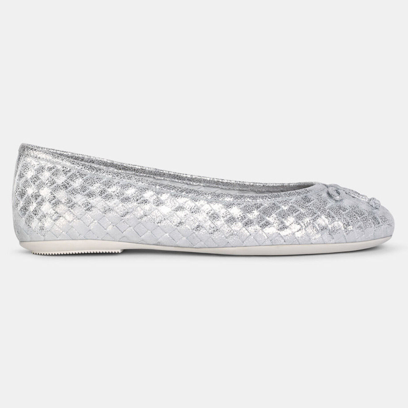 Geox Ballerines en Cuir Palmaria argentées