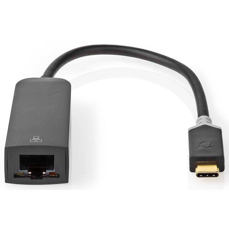 Nedis CCBW64952AT02 USB-netwerk adapter USB-C male - RJ45 female 0.2m