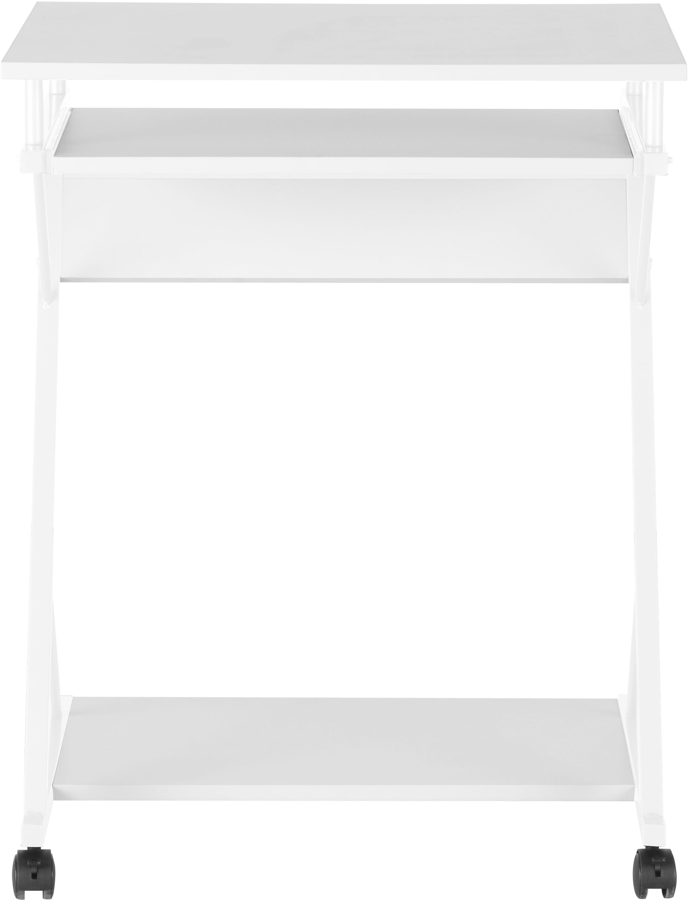 INOSIGN Computertisch »ERVIE, Rolltisch, Laptoptisch,« stabiles Metallgestell, mit Tastaturauszug, 60x73 cm