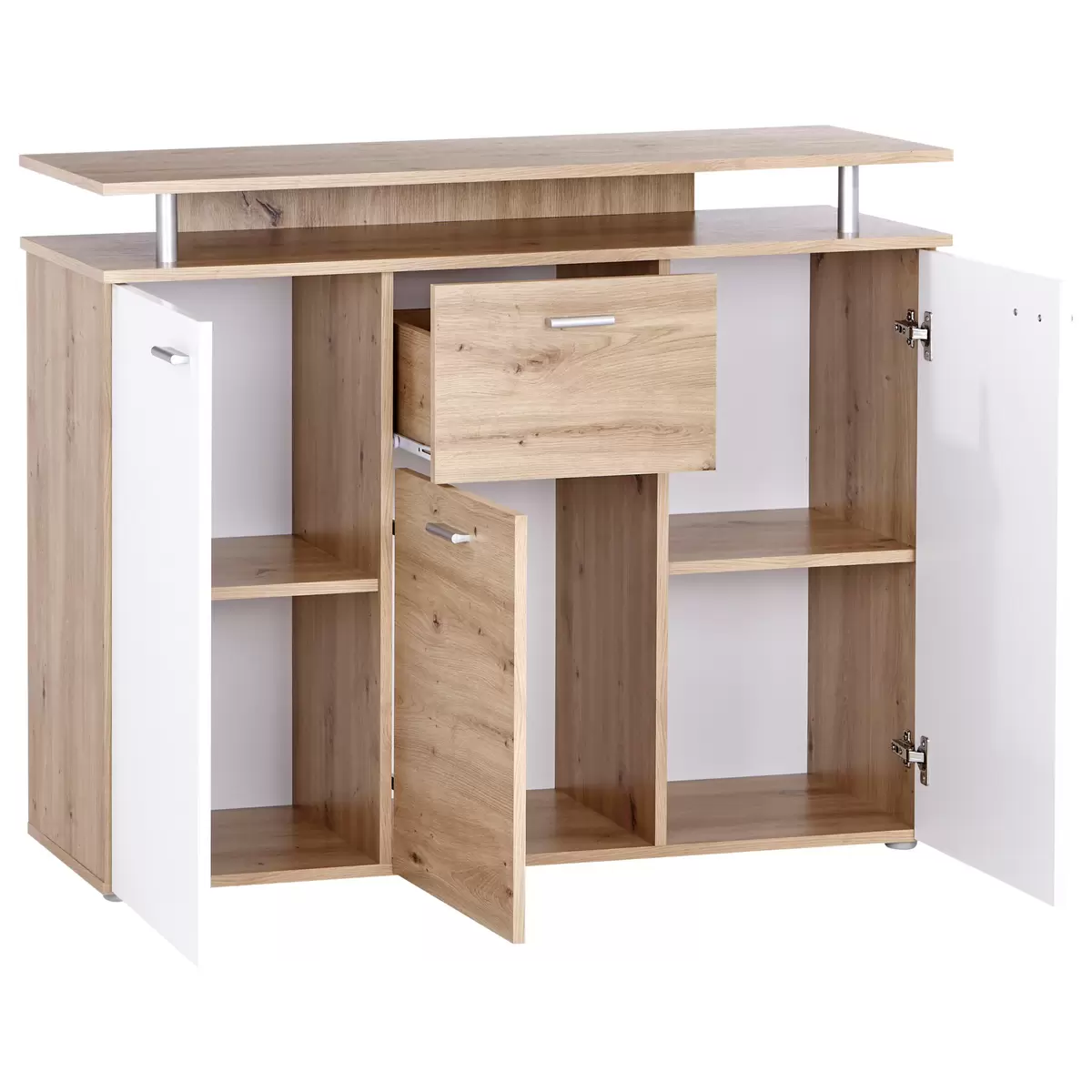 Kommode Leon weiss,Artisan Eiche