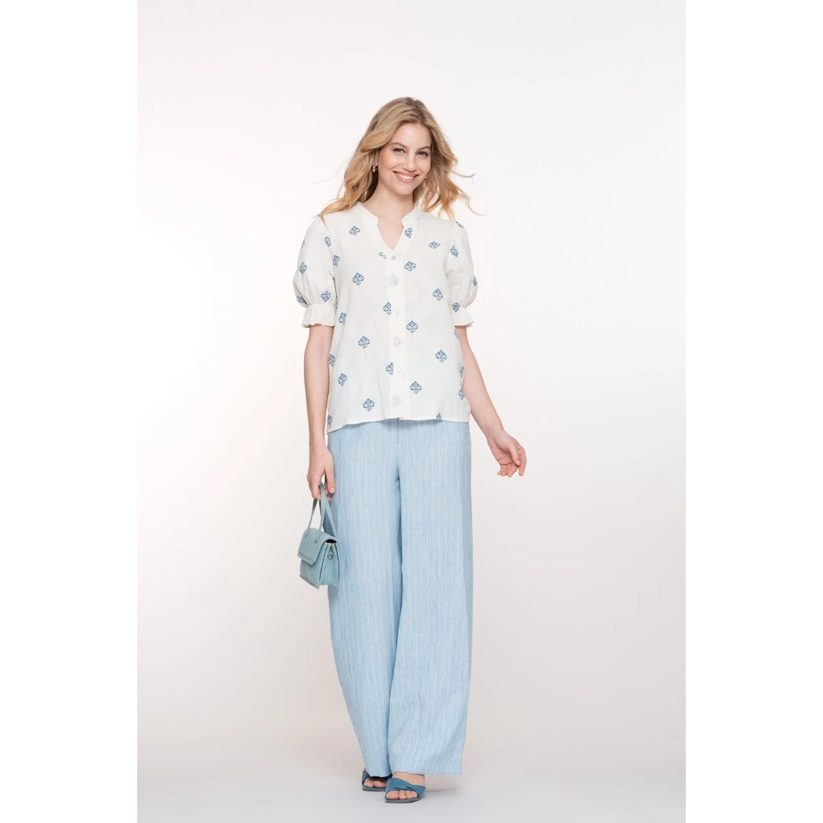 Dames Blouse 25015 blouse streep oversized