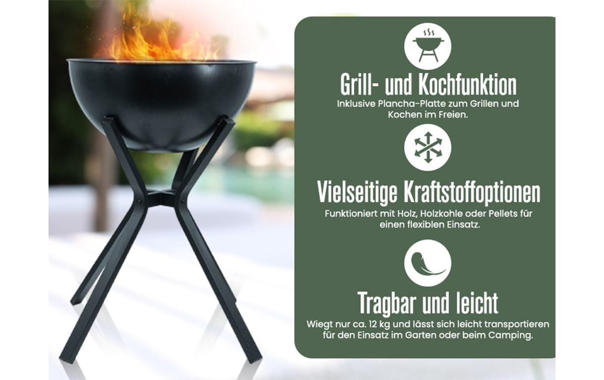 Innovesta Feuerstelle »Innovesta eXcellence« Feuerstelle raucharm mit Plancha