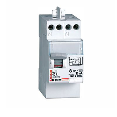 Interrupteur différentiel 40A 30mA type AC sortie haut Legrand