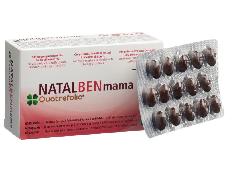 Natalben Mama Mama Kaps Blist 60 Kapseln Nahrungsergänzungsmittel für Stillende