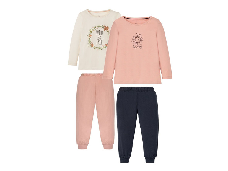 2 kleine kinderen meisjes pyjama's
