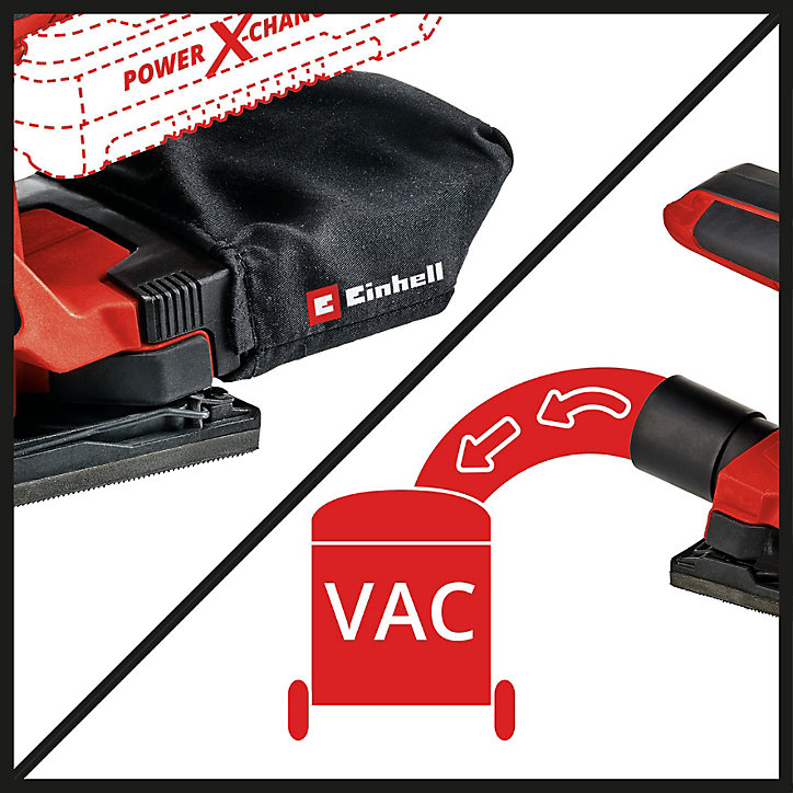 Ponceuse vibrante sans fil Einhell TC-OS 18/187 Li Solo 18V (sans batterie)