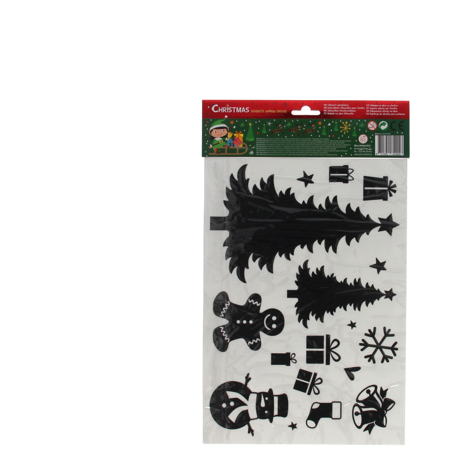 Silhouette Raamstickers Kerst