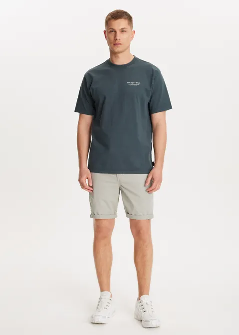 T-shirt met print natural reserve blauw (PETROL)