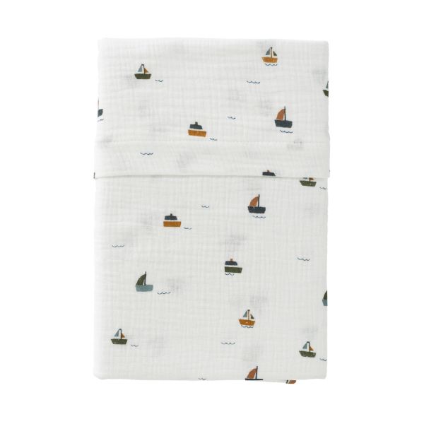 CottonBaby Soft Wieglaken - 75 x 90 cm - Boats At Sea
