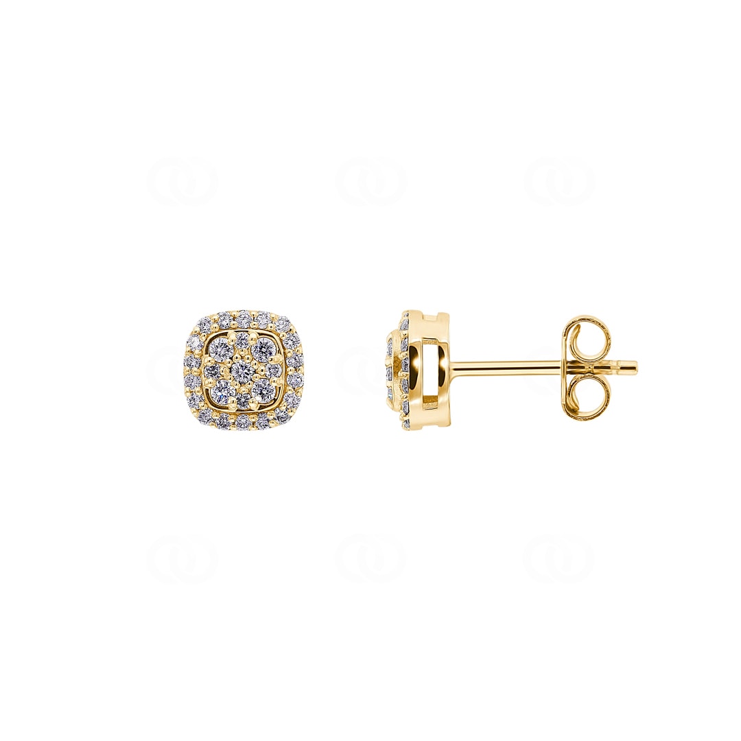 0.34 Karat Diamantohrstecker 750/18 K Gelbgold