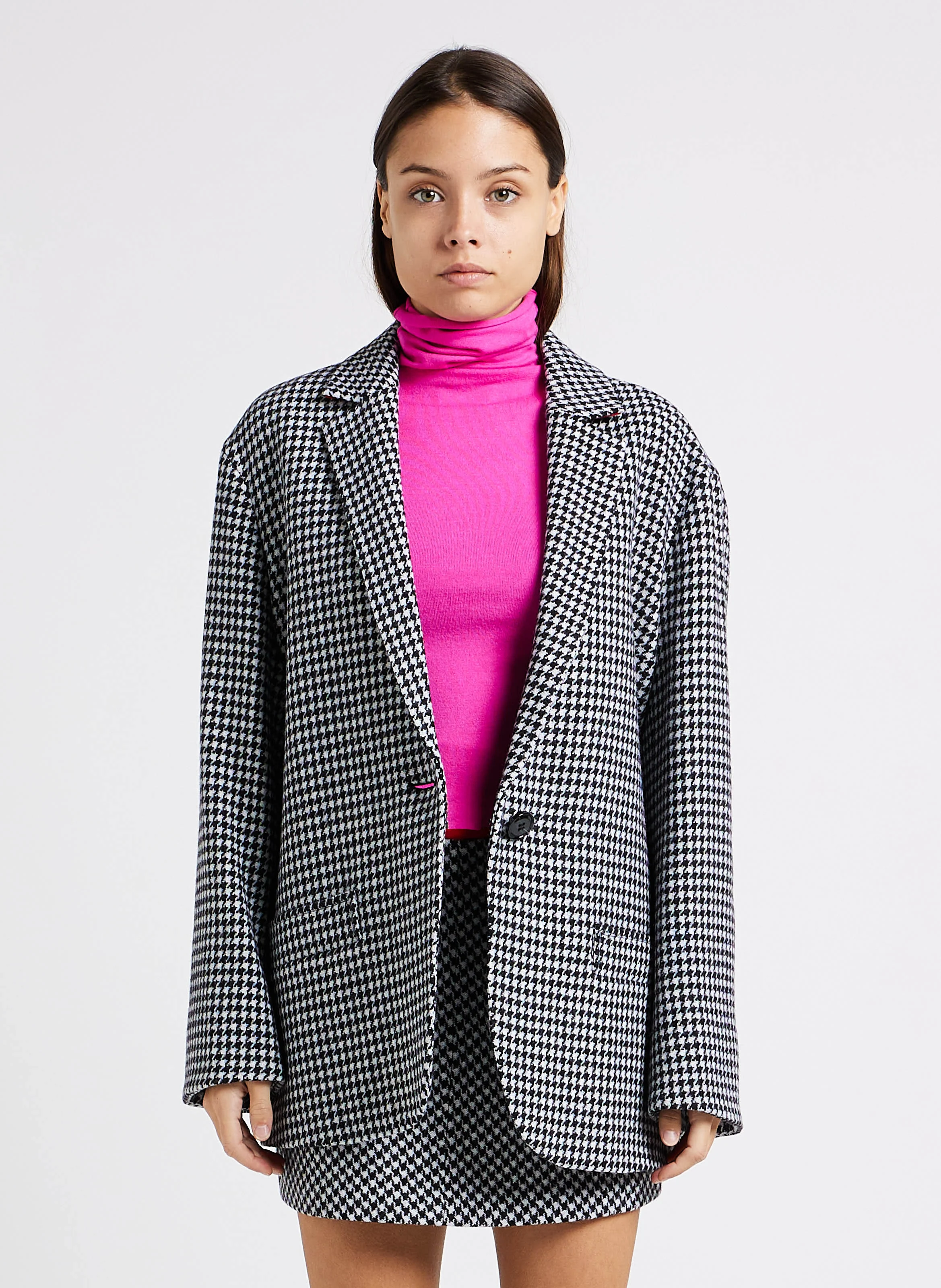 BROCHURE - Veste blazer à rayures en laine mélangée| Multicolore