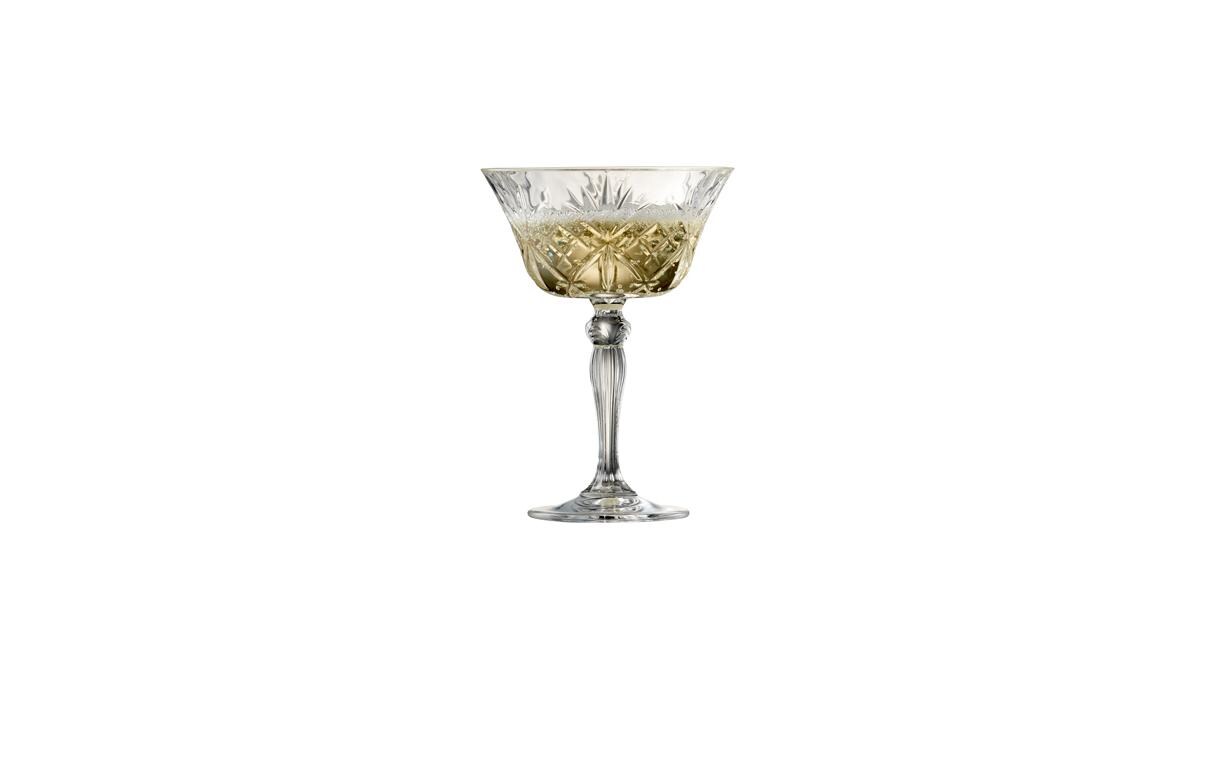 Champagnerglas Melodia 4 Stück, 26 clChampagnerschale aus ultraklarem Kristallglas