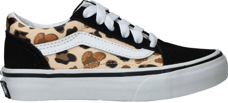 VANS Old Skool Leopard Glitter sneakers zwart camel ecru