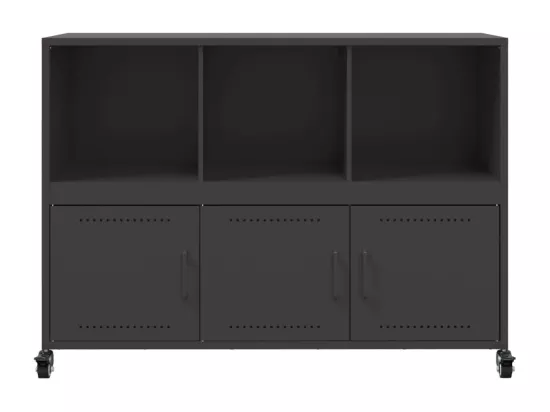 Buffet noir 100,5x39x72 cm acier laminé à froid