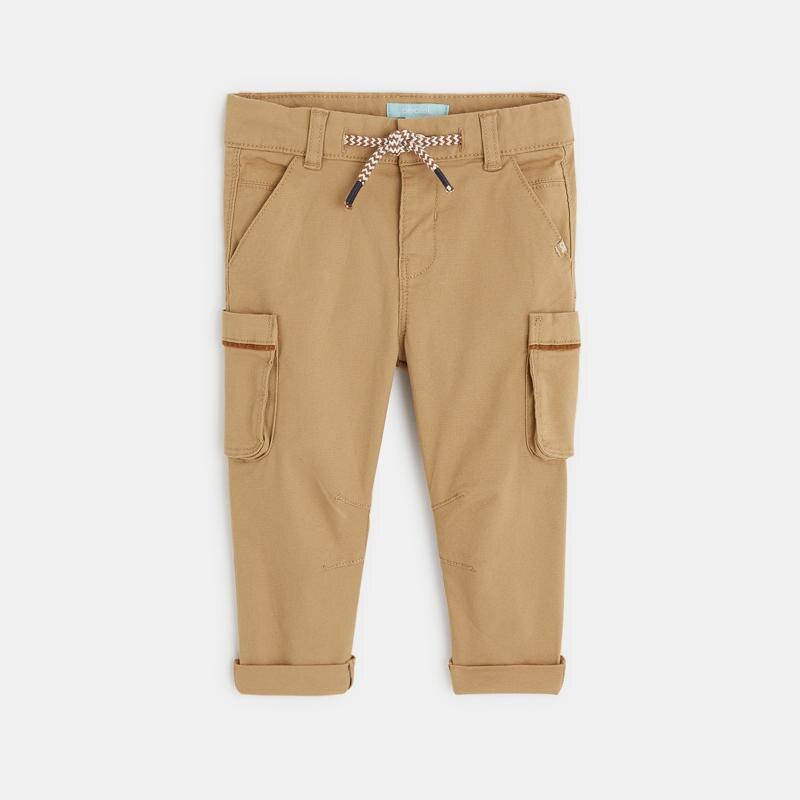 Pantalon battle coton fantaisie beige bébé garçon Beige