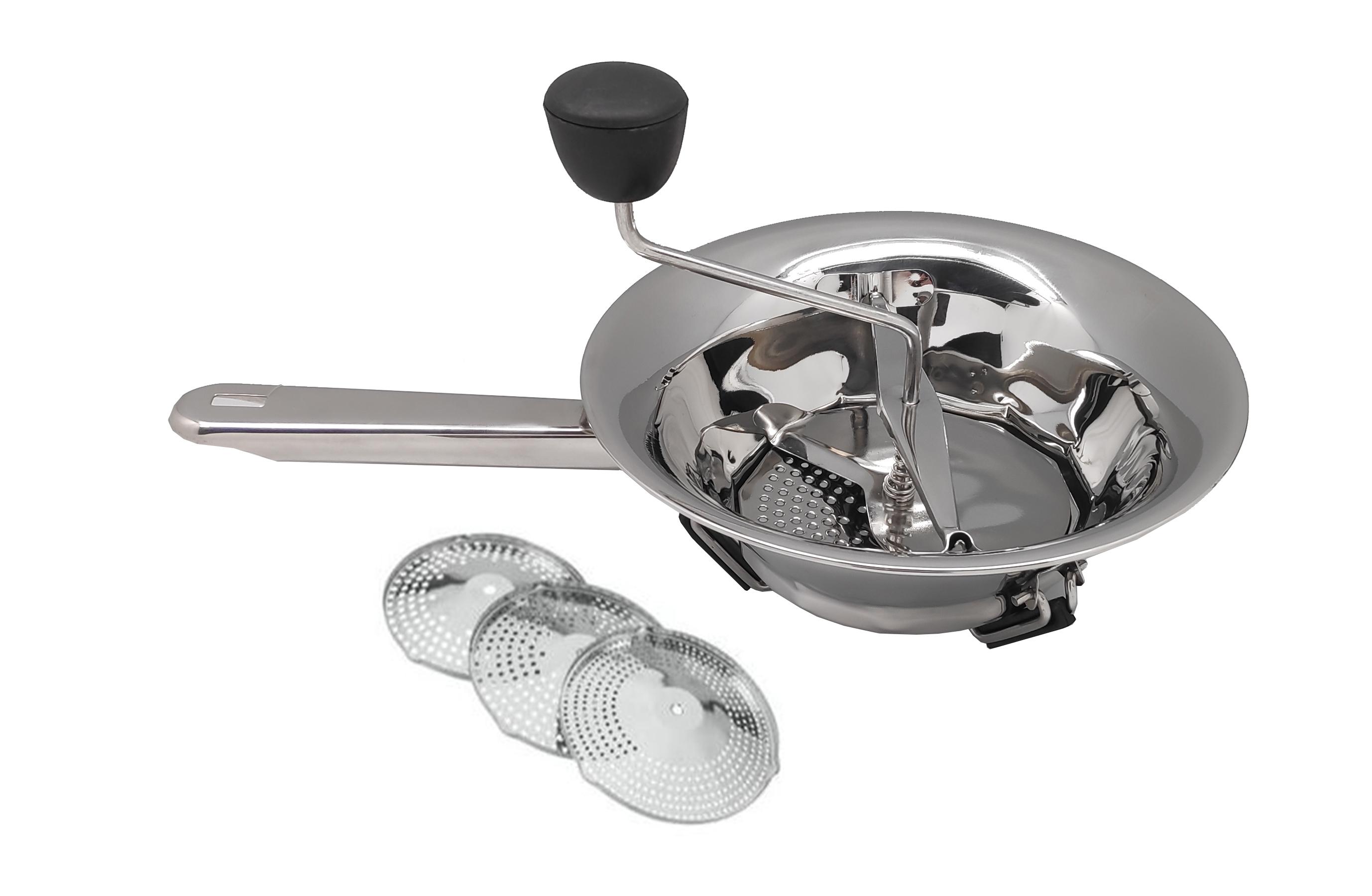 MOULIN A LEGUMES INOX 24CM AVEC 3 GRILLES