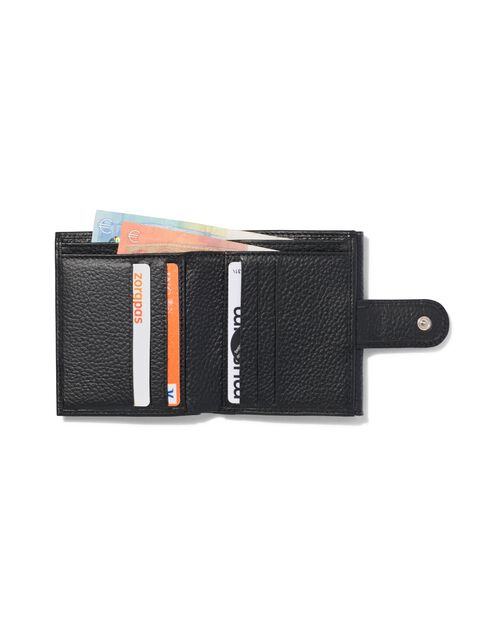 grand portefeuille en cuir noir avec blocage RFID