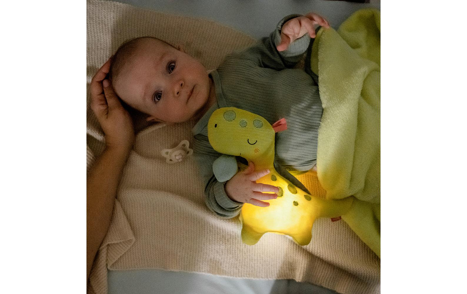 Nachtlicht DinoKuscheltier mit Nachtlicht-Modul für Babys & Kleinkinder