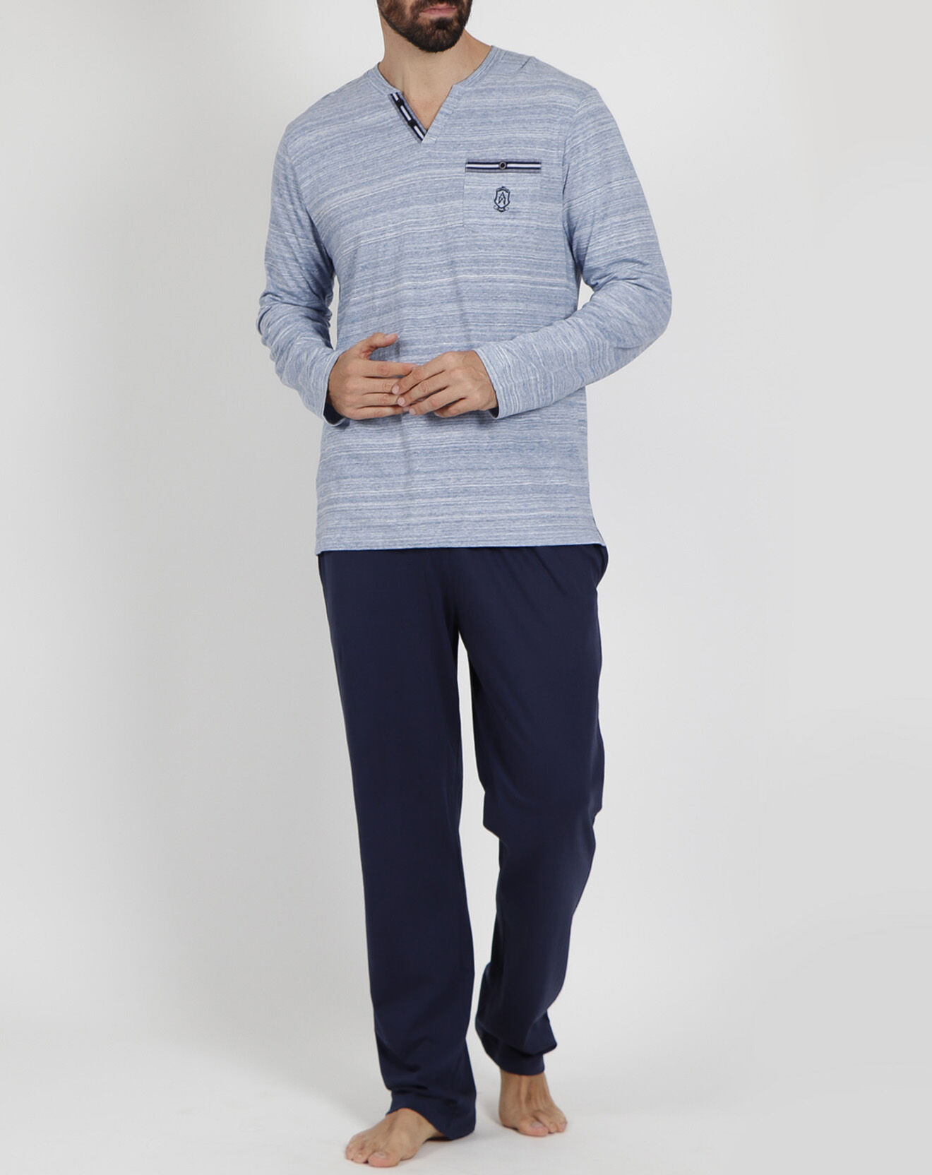 Admas Classic Pyjama Manches longues & Pantalon Ulysse bleu