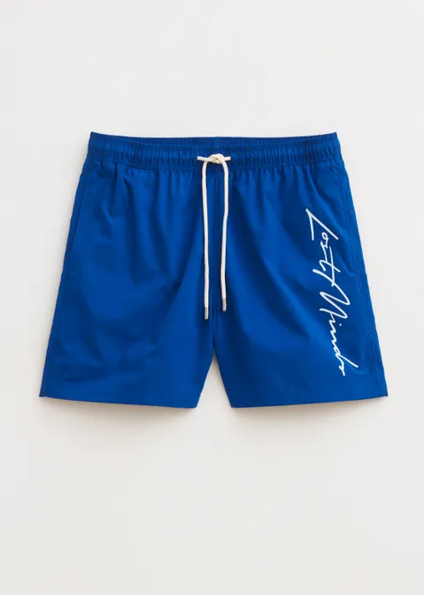 Zwembroek met logo blauw (BLW.K)