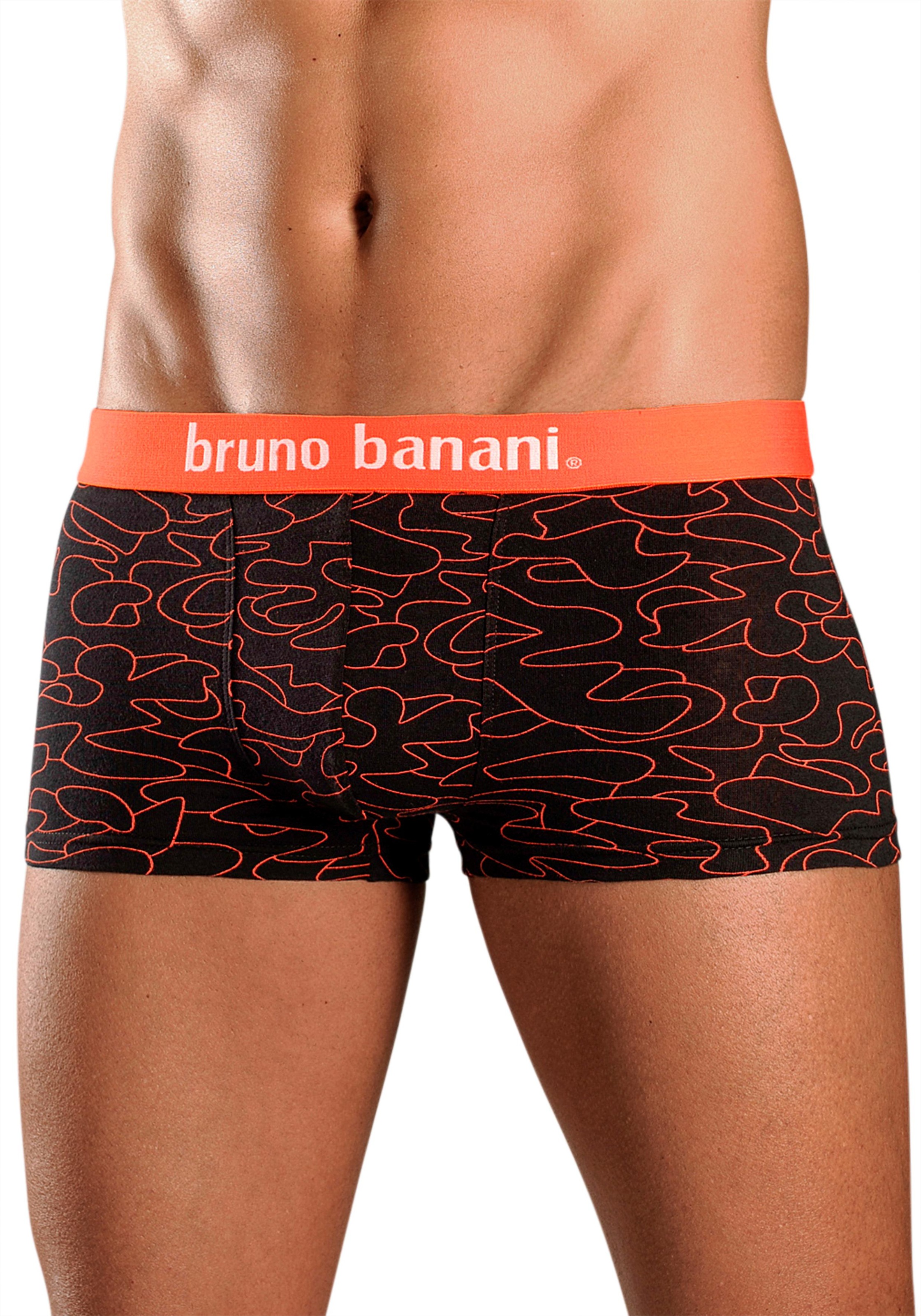 Bruno Banani Hipster, 4 Stk. knapp sitzende Boxershorts in uni oder gemustert aus Baumwollmischung