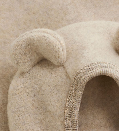 Huttelihut Cardigan - Uldfleece - Camel Melange m. ?rer