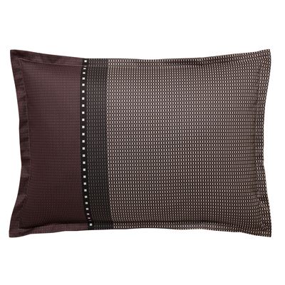 Linge de lit en satin de coton peigné micromotif noir