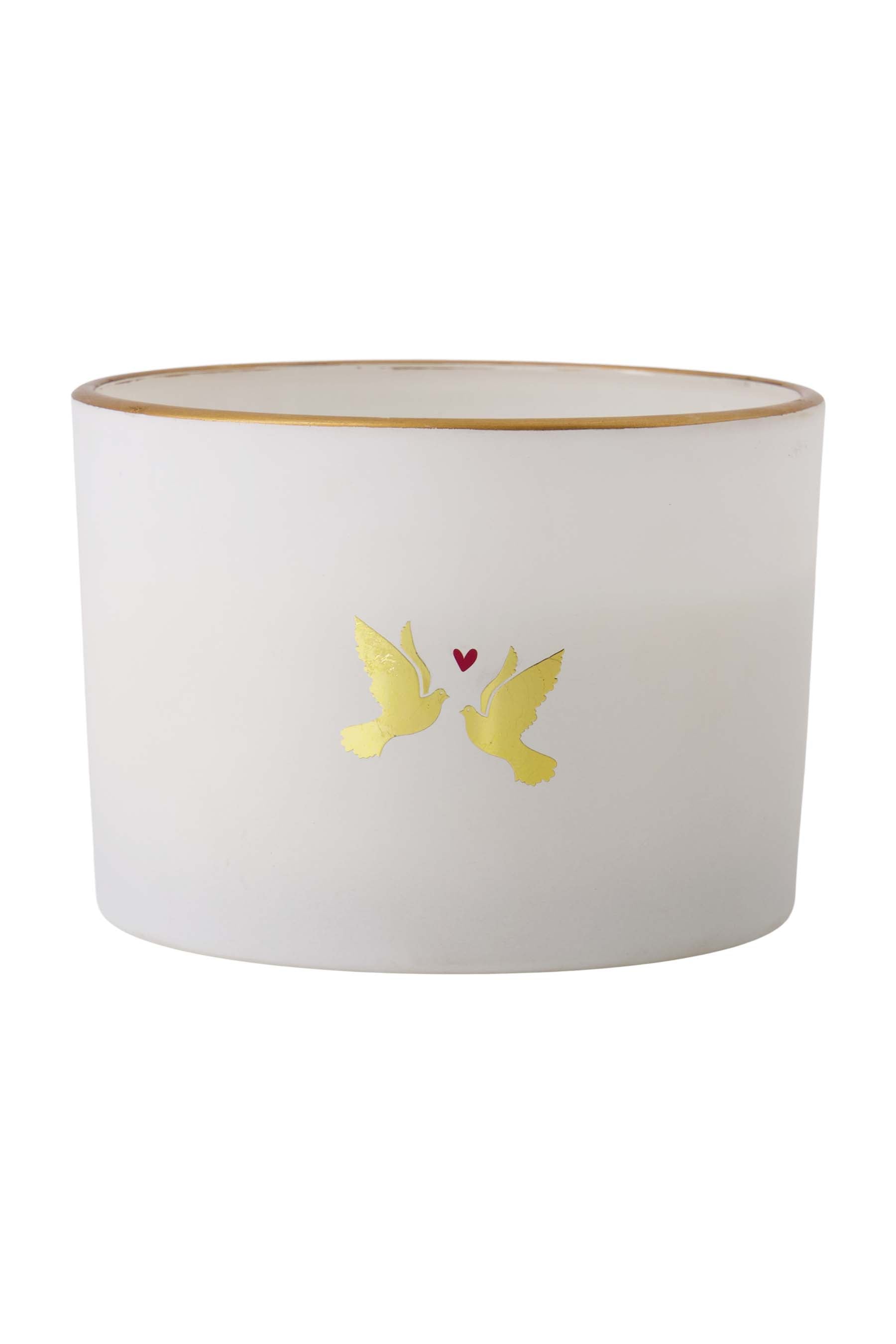 geurkaars glas lovebirds