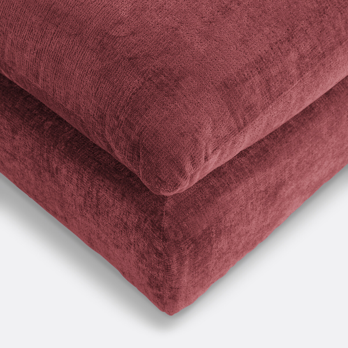 LA REDOUTE INTERIORS<br>Banco modular de getextureerd fluweel, Malo