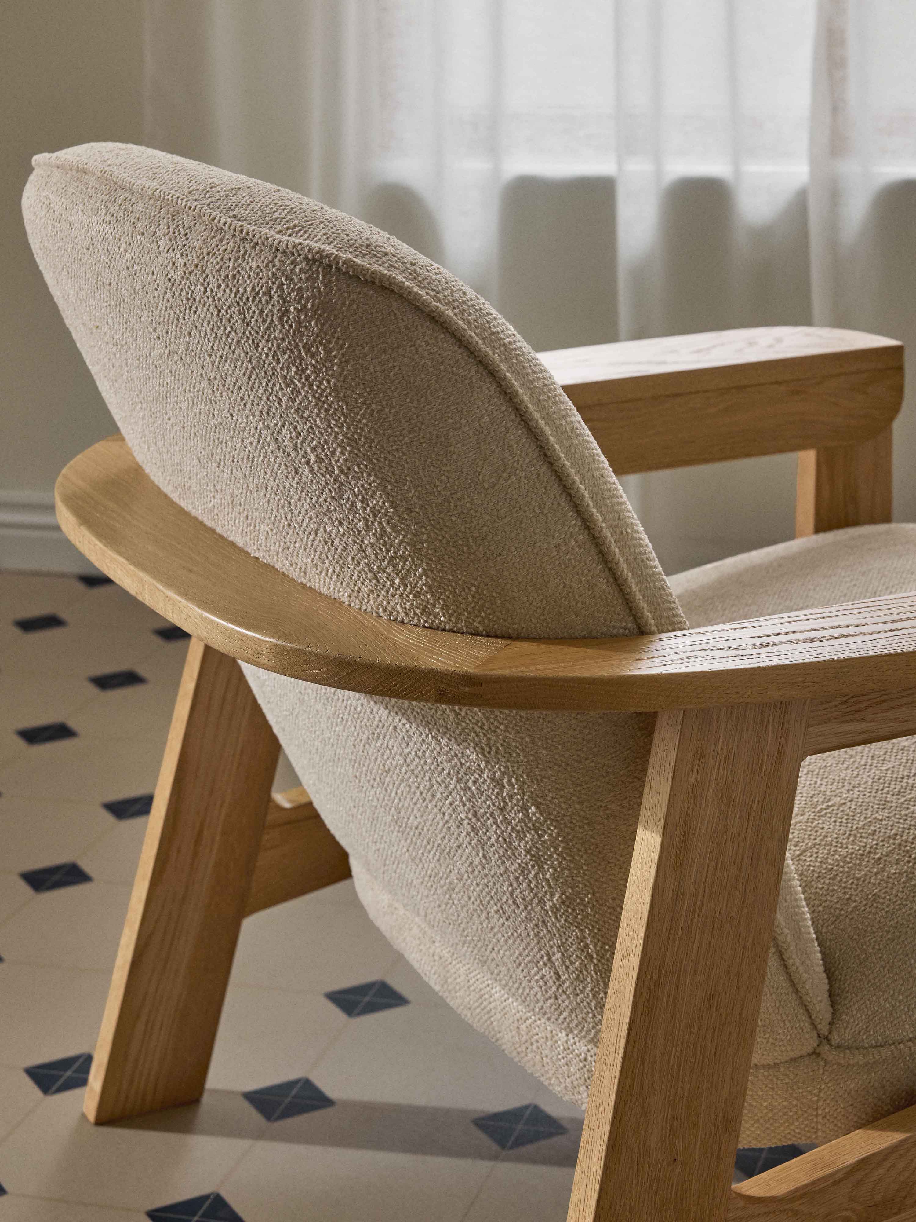 Loungefauteuil Steve van eikenhout