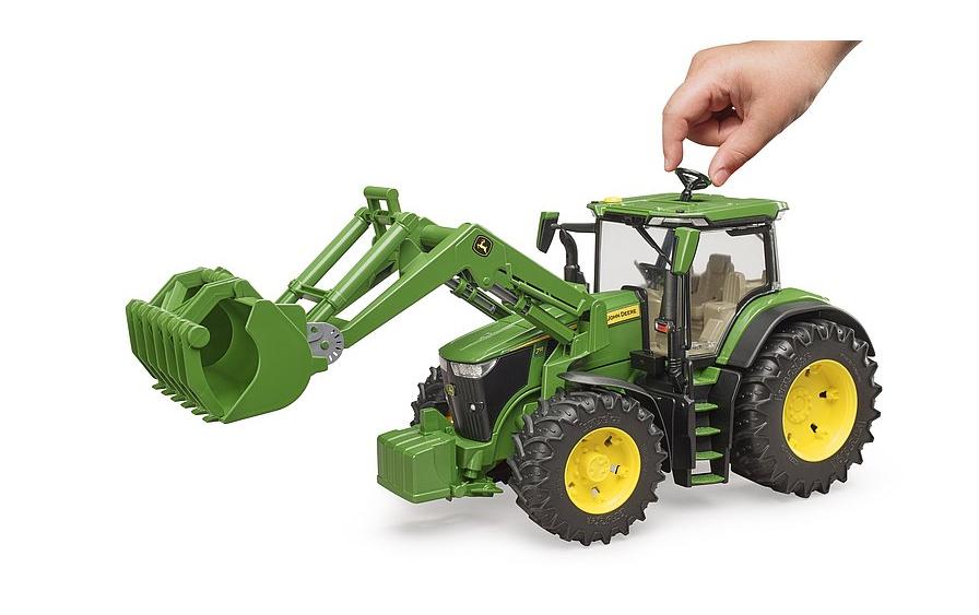 Landwirtschaftsfahrzeug John Deere 7R 350 mit FrontladerSpielzeug-Traktor im Massstab 1:16