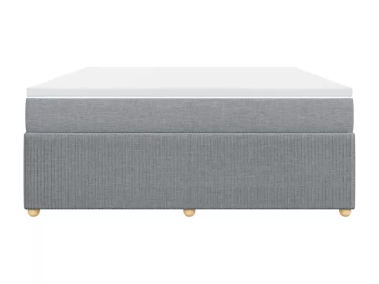 Sommier à lattes de lit avec matelas Gris clair 180x200cm Tissu