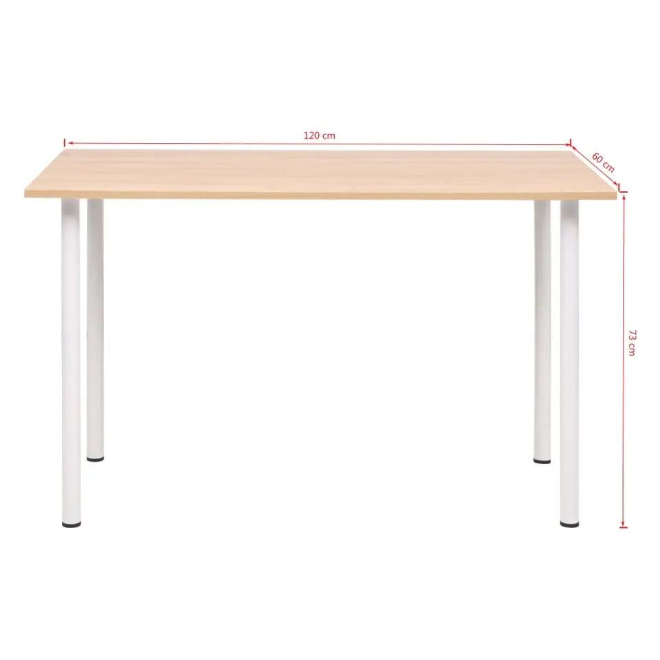 vidaXL - Eetkamertafel - Wit - Bewerkt hout