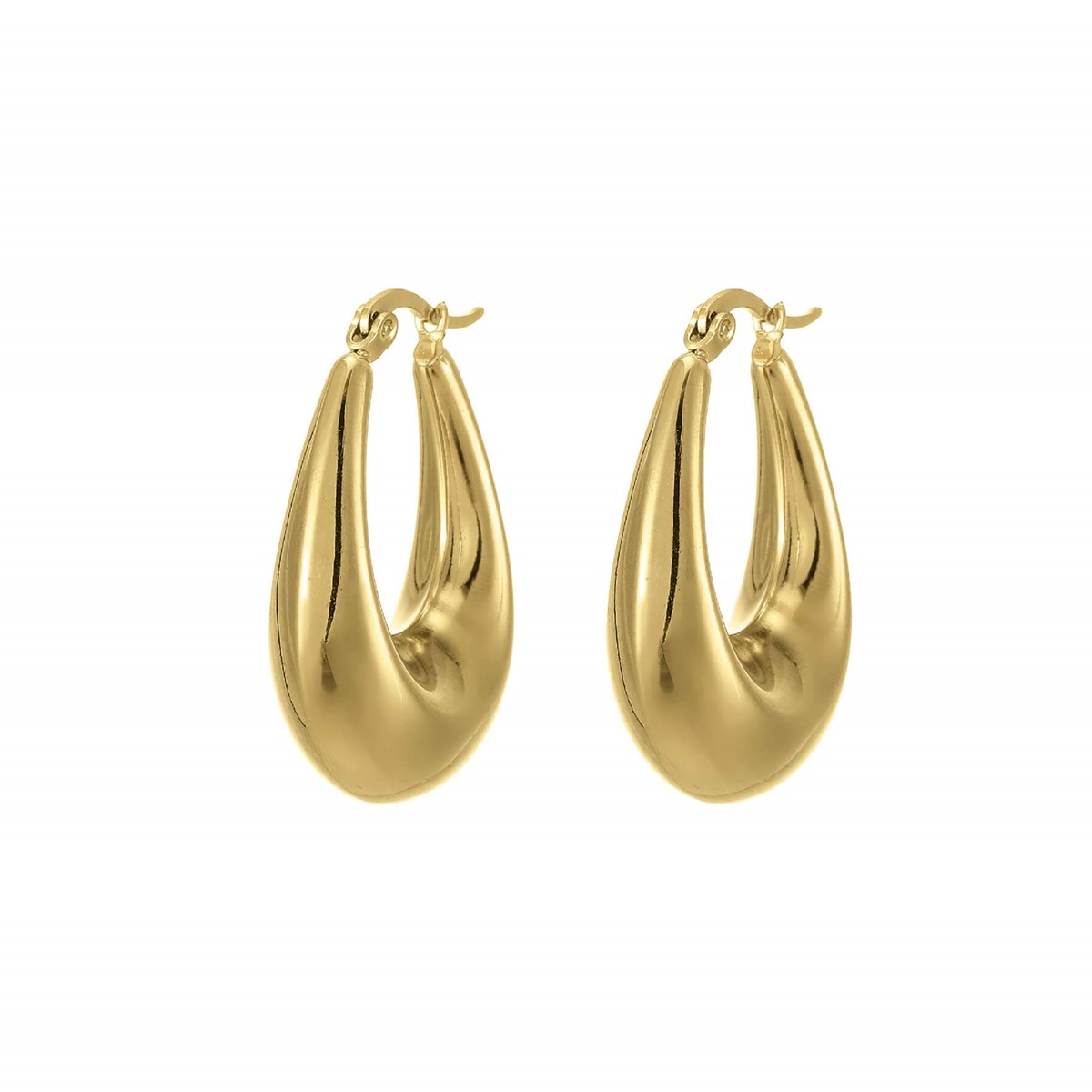 Boucles Capri acier doré or