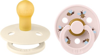 BIBS Studio Colour Bumblebee Smokk 2-Pakk Lateks Str 1, Ivory
