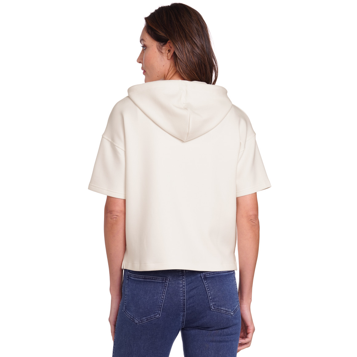 Gina Benotti Damen Kapuzenshirt in Modal-Qualität cremeweiss