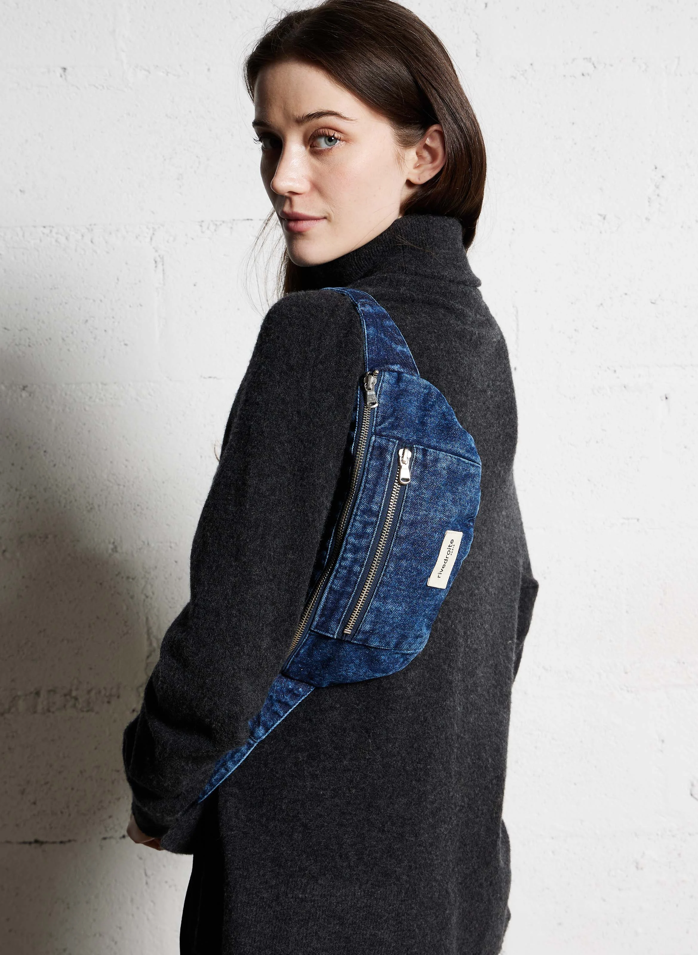 ORSEL - Sac banane en coton recyclé | Bleu