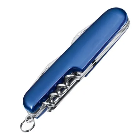 Macma Edles 7-teiliges Aluminium Taschenmesser, blau