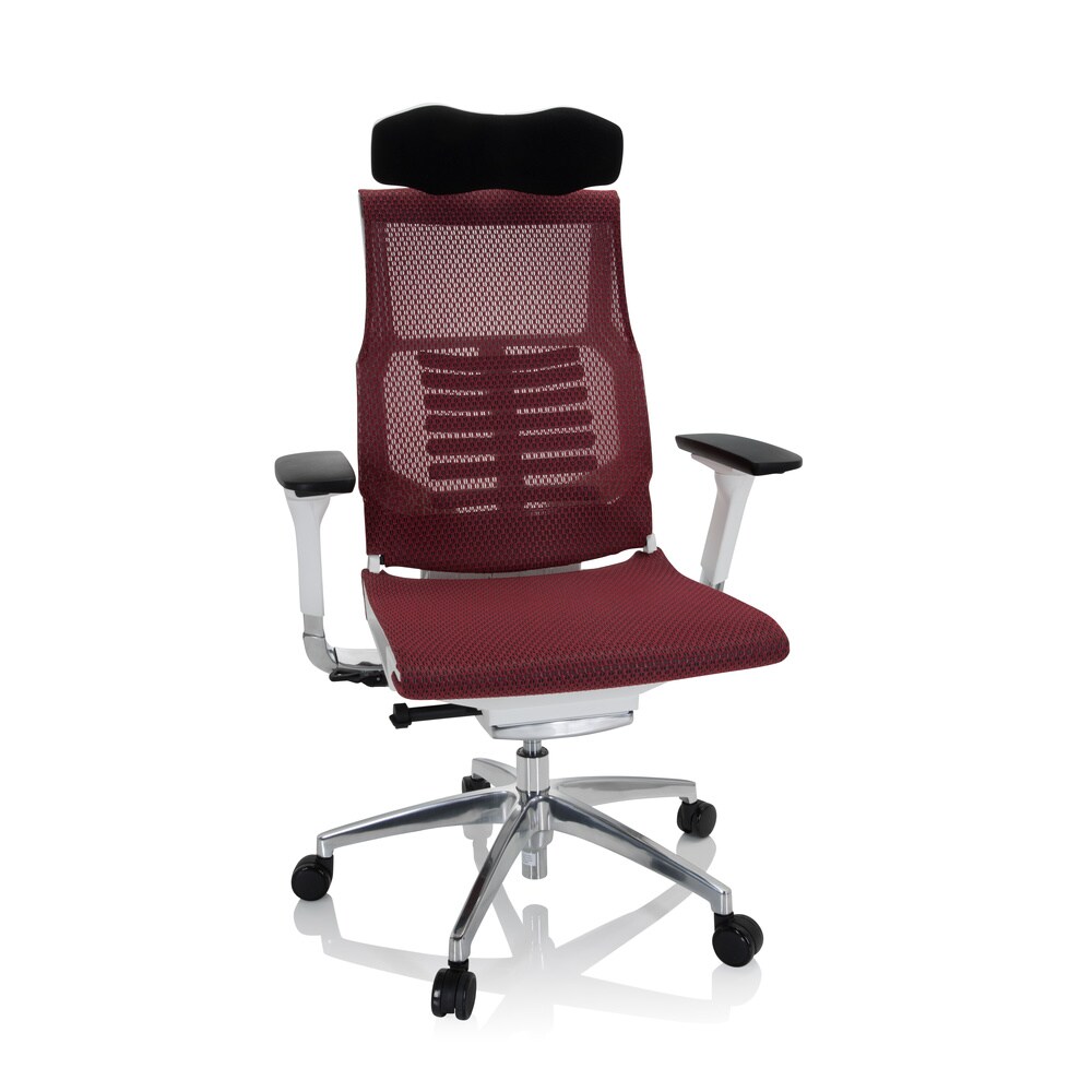 High End Bürostuhl POFIT WHITE I Netzstoff mit Armlehnen hjh OFFICE