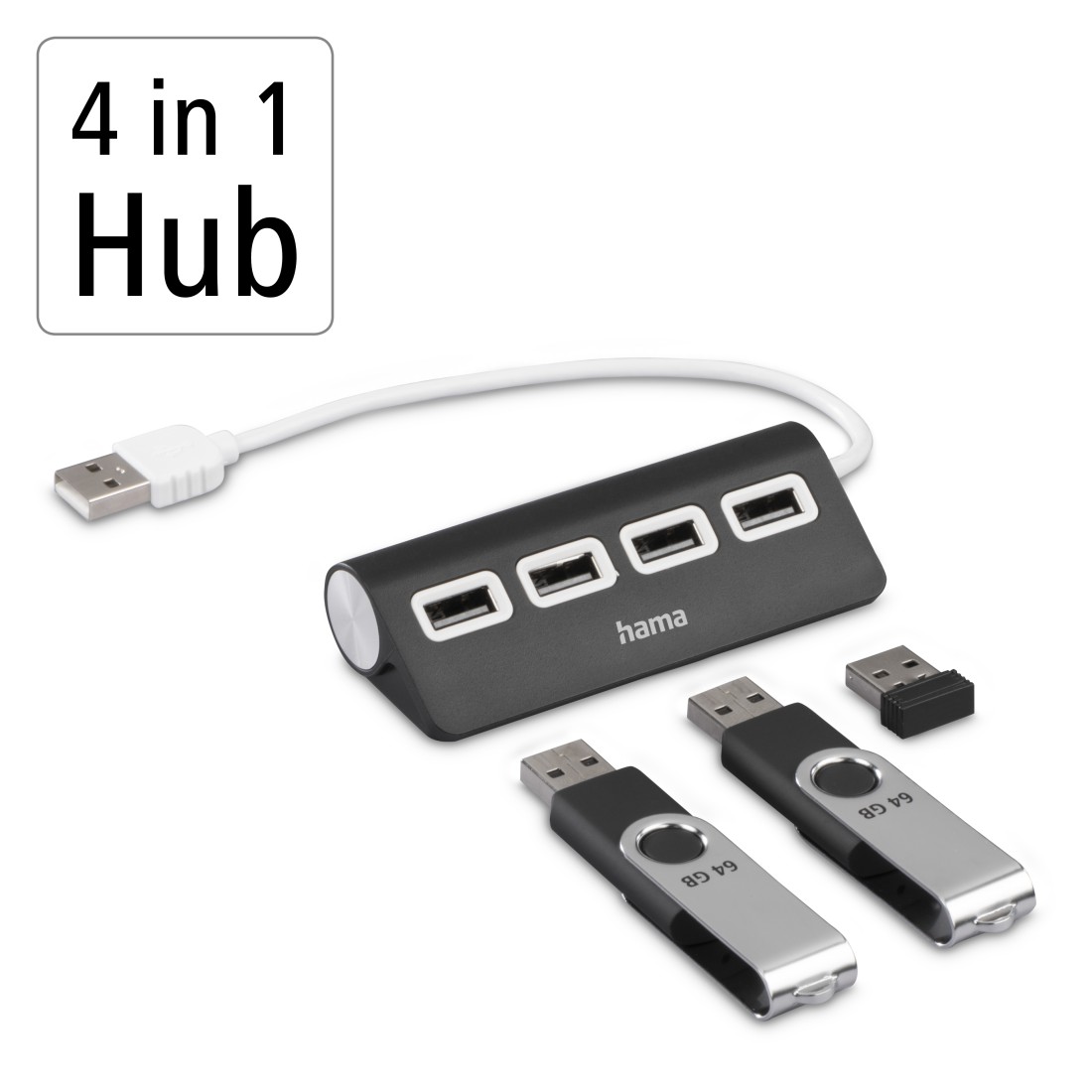 HUB HAMA 00200119 4 PORTAS