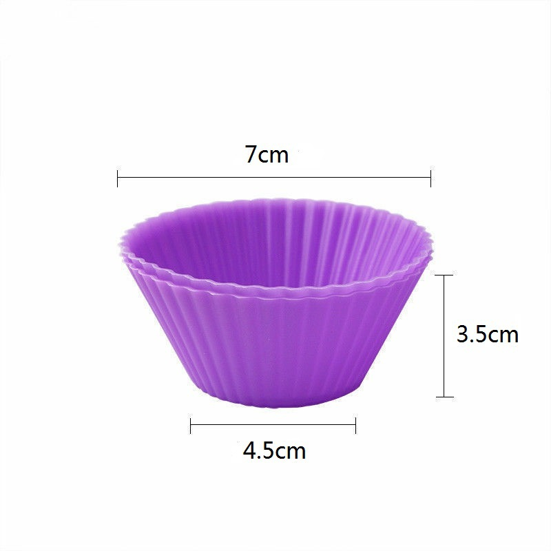 (12er Set) Silikon Cupcake Förmchen Muffin Form Backform - Assortiert