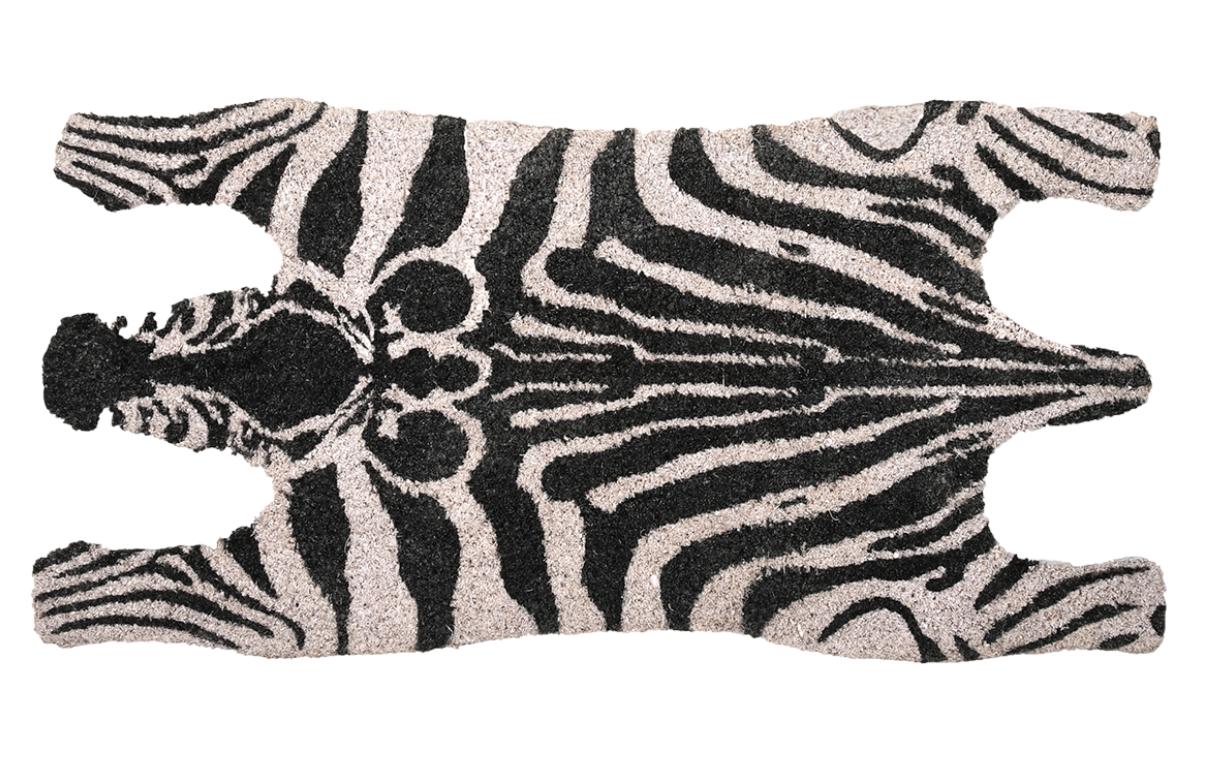 Fussmatte Zebra 38 cm x 75 cmTürmatte aus Kokosfasern