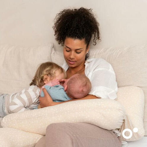 Coussin d'allaitement Maxxy Mini Flowers - Sand - BABYMOOV