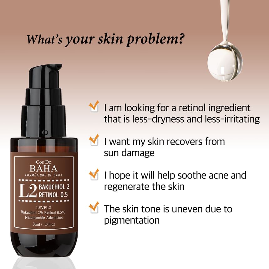 Cos De BAHA - L2 Bakuchiol & Retinol-serum