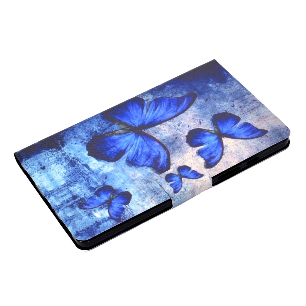 Samsung Galaxy Tab A 8.0 (2019) Leder Tasche mit Kartenfächern - Blue Butterflies