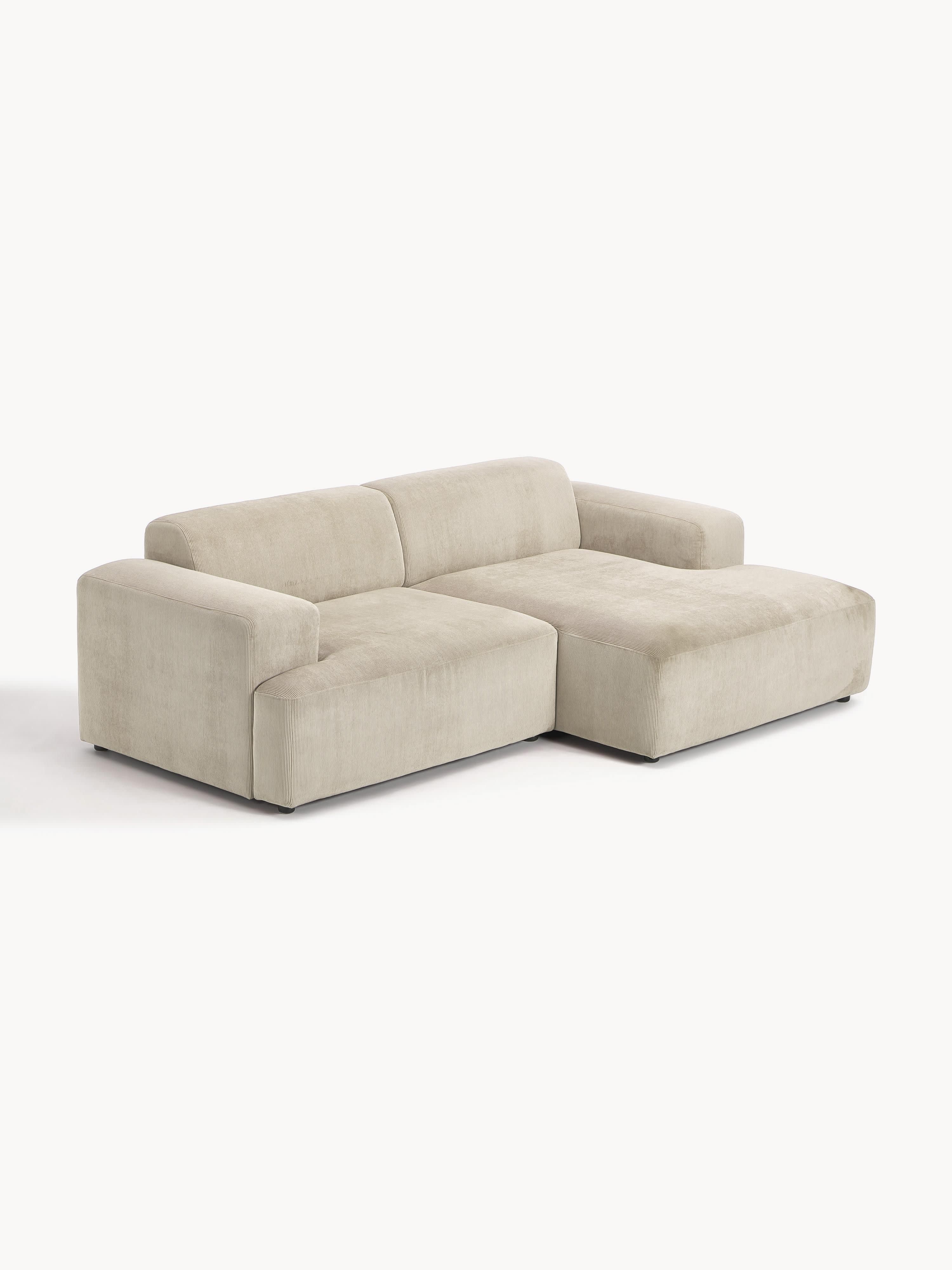 Corduroy hoekbank Melva (3-zits)