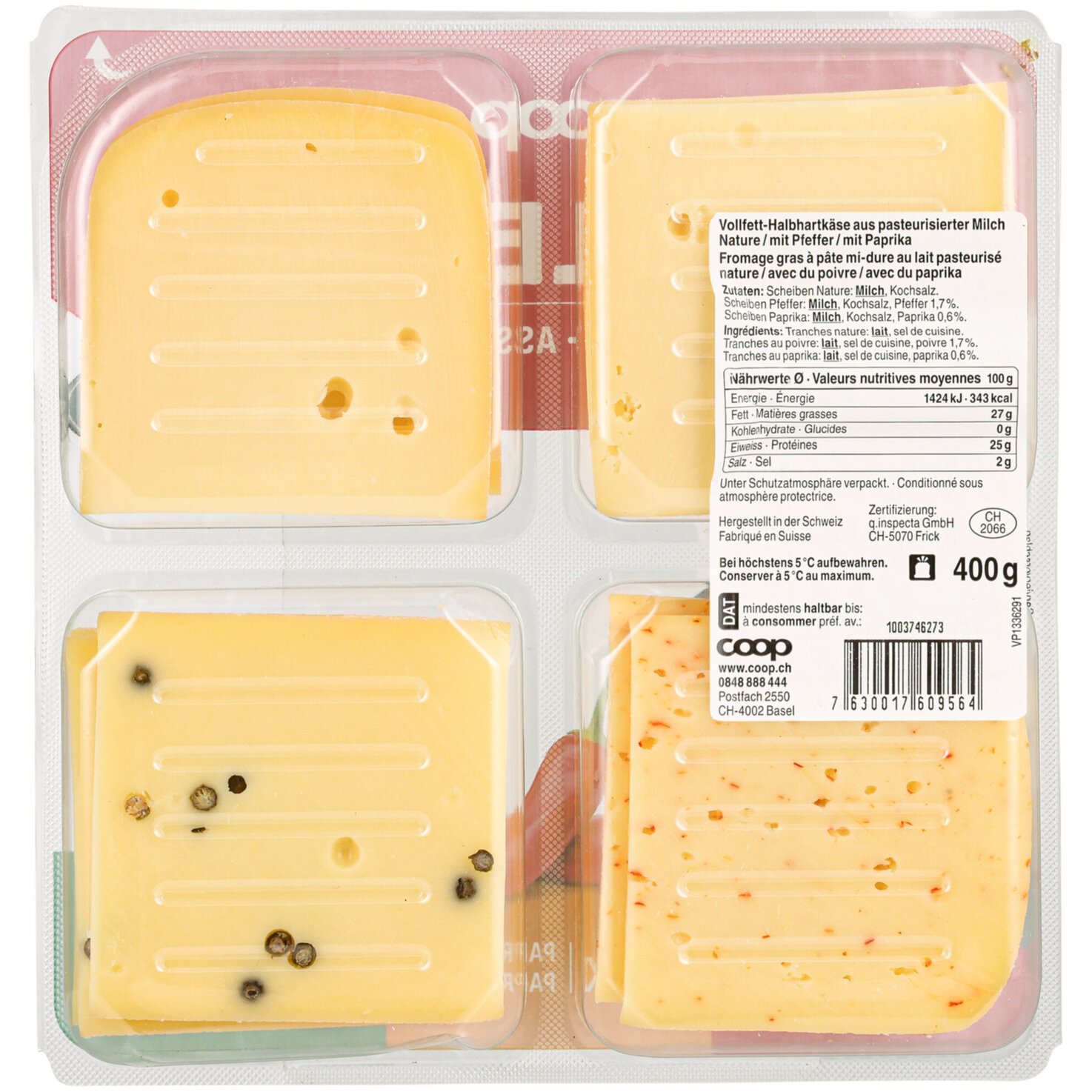 Raclettekäse Scheiben assortiert
