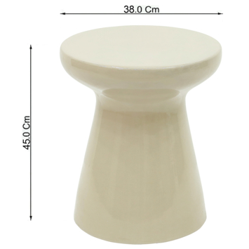 KARWEI bijzettafel keramiek warmgrijs ø 38 cm